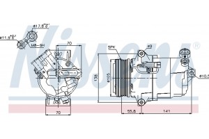 Nissens Συμπιεστής, συστ. Κλιματισμού - 89038