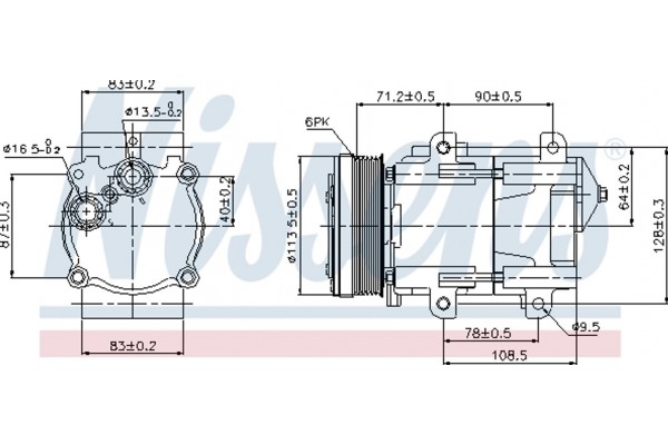 Nissens Συμπιεστής, συστ. Κλιματισμού - 89046