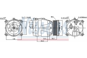 Nissens Συμπιεστής, συστ. Κλιματισμού - 89048