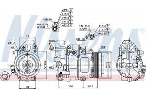 Nissens Συμπιεστής, συστ. Κλιματισμού - 89051