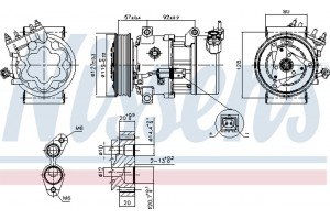 Nissens Συμπιεστής, συστ. Κλιματισμού - 89053