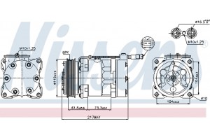 Nissens Συμπιεστής, συστ. Κλιματισμού - 89056
