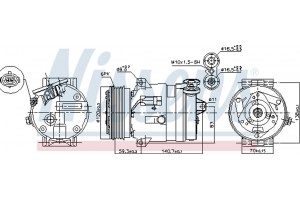 Nissens Συμπιεστής, συστ. Κλιματισμού - 89057