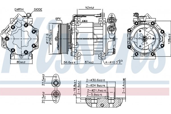 Nissens Συμπιεστής, συστ. Κλιματισμού - 890584