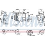 Nissens Συμπιεστής, συστ. Κλιματισμού - 890607