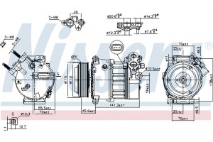 Nissens Συμπιεστής, συστ. Κλιματισμού - 890617