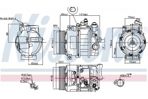 Nissens Συμπιεστής, συστ. Κλιματισμού - 890634