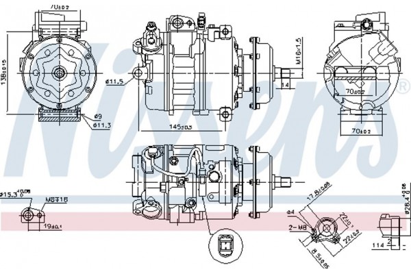 Nissens Συμπιεστής, συστ. Κλιματισμού - 890635