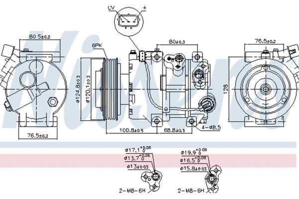 Nissens Συμπιεστής, συστ. Κλιματισμού - 890651