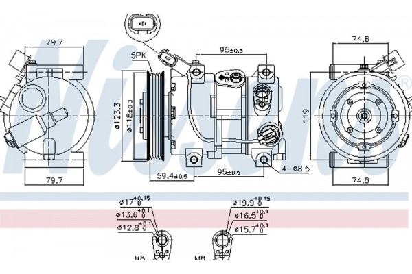 Nissens Συμπιεστής, συστ. Κλιματισμού - 890652