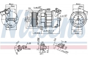 Nissens Συμπιεστής, συστ. Κλιματισμού - 890656