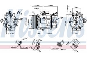 Nissens Συμπιεστής, συστ. Κλιματισμού - 890659