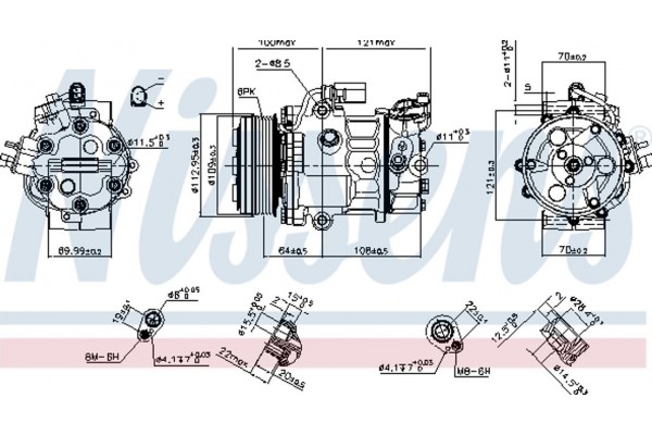 Nissens Συμπιεστής, συστ. Κλιματισμού - 890659
