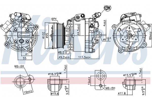Nissens Συμπιεστής, συστ. Κλιματισμού - 890666