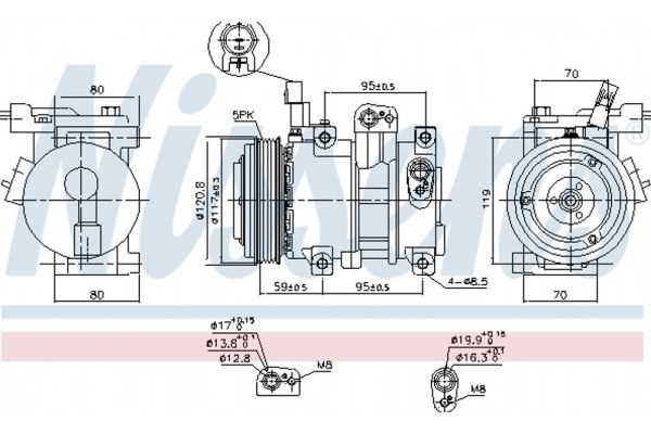 Nissens Συμπιεστής, συστ. Κλιματισμού - 890683