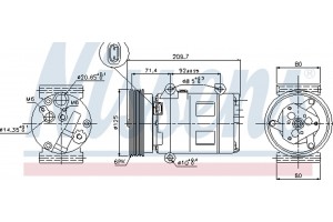 Nissens Συμπιεστής, συστ. Κλιματισμού - 89072