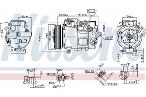 Nissens Συμπιεστής, συστ. Κλιματισμού - 890739