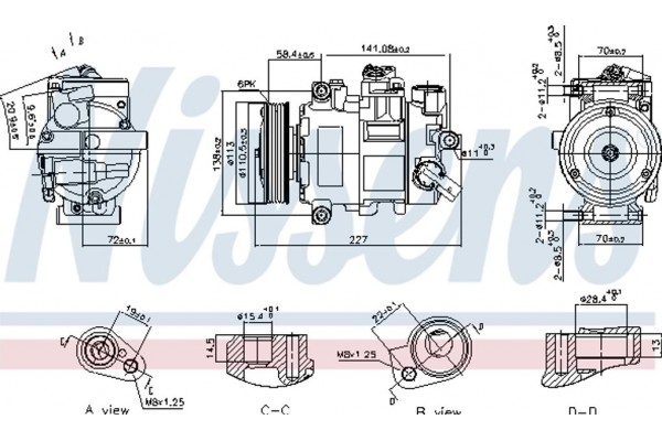 Nissens Συμπιεστής, συστ. Κλιματισμού - 890757