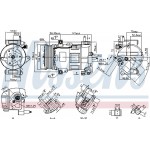 Nissens Συμπιεστής, συστ. Κλιματισμού - 890758