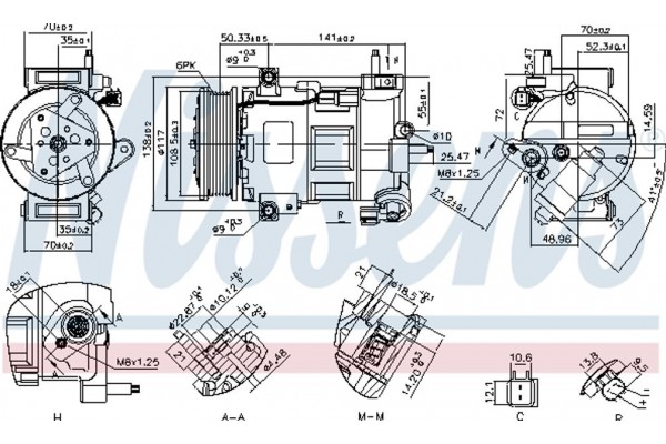 Nissens Συμπιεστής, συστ. Κλιματισμού - 890758