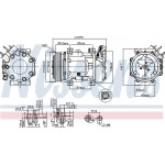 Nissens Συμπιεστής, συστ. Κλιματισμού - 89076