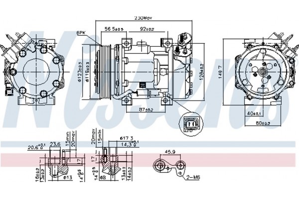 Nissens Συμπιεστής, συστ. Κλιματισμού - 89076