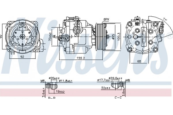 Nissens Συμπιεστής, συστ. Κλιματισμού - 890806