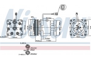 Nissens Συμπιεστής, συστ. Κλιματισμού - 89083