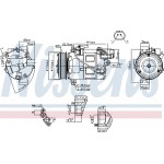 Nissens Συμπιεστής, συστ. Κλιματισμού - 89086
