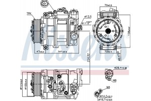 Nissens Συμπιεστής, συστ. Κλιματισμού - 89090