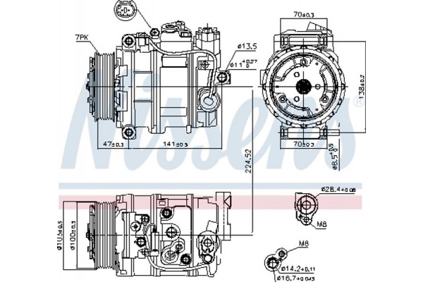 Nissens Συμπιεστής, συστ. Κλιματισμού - 89090