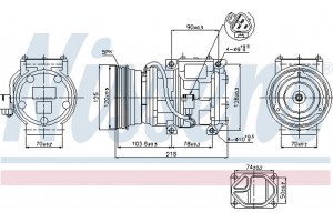 Nissens Συμπιεστής, συστ. Κλιματισμού - 89098