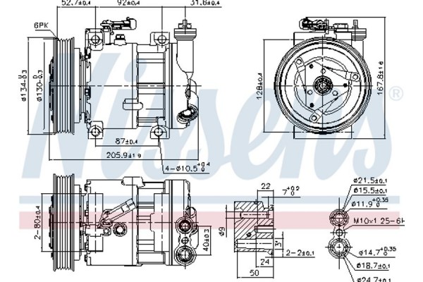 Nissens Συμπιεστής, συστ. Κλιματισμού - 89120