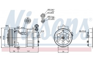 Nissens Συμπιεστής, συστ. Κλιματισμού - 89124
