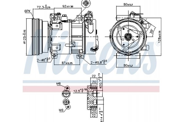 Nissens Συμπιεστής, συστ. Κλιματισμού - 89148