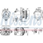 Nissens Συμπιεστής, συστ. Κλιματισμού - 89163