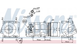 Nissens Συμπιεστής, συστ. Κλιματισμού - 89202
