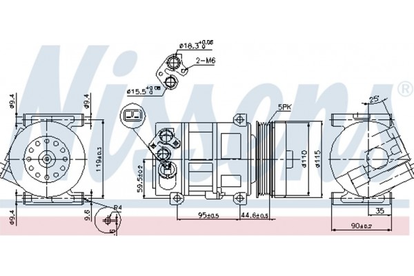 Nissens Συμπιεστής, συστ. Κλιματισμού - 89202