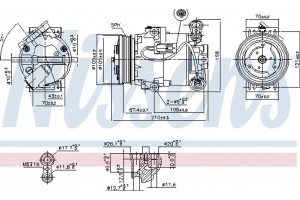 Nissens Συμπιεστής, συστ. Κλιματισμού - 89215