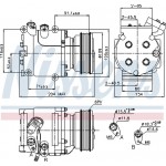 Nissens Συμπιεστής, συστ. Κλιματισμού - 89233