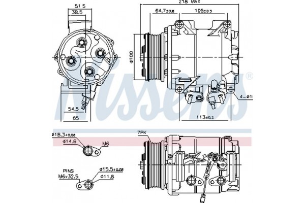 Nissens Συμπιεστής, συστ. Κλιματισμού - 89242