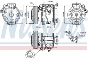 Nissens Συμπιεστής, συστ. Κλιματισμού - 89250