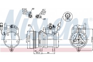 Nissens Συμπιεστής, συστ. Κλιματισμού - 89255