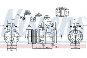 Nissens Συμπιεστής, συστ. Κλιματισμού - 89256