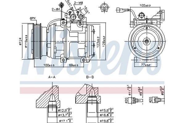 Nissens Συμπιεστής, συστ. Κλιματισμού - 89265