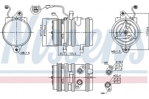 Nissens Συμπιεστής, συστ. Κλιματισμού - 89275