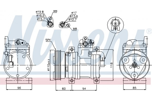 Nissens Συμπιεστής, συστ. Κλιματισμού - 89302