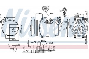 Nissens Συμπιεστής, συστ. Κλιματισμού - 89308