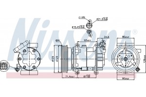 Nissens Συμπιεστής, συστ. Κλιματισμού - 89332