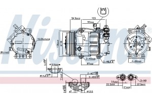 Nissens Συμπιεστής, συστ. Κλιματισμού - 89336